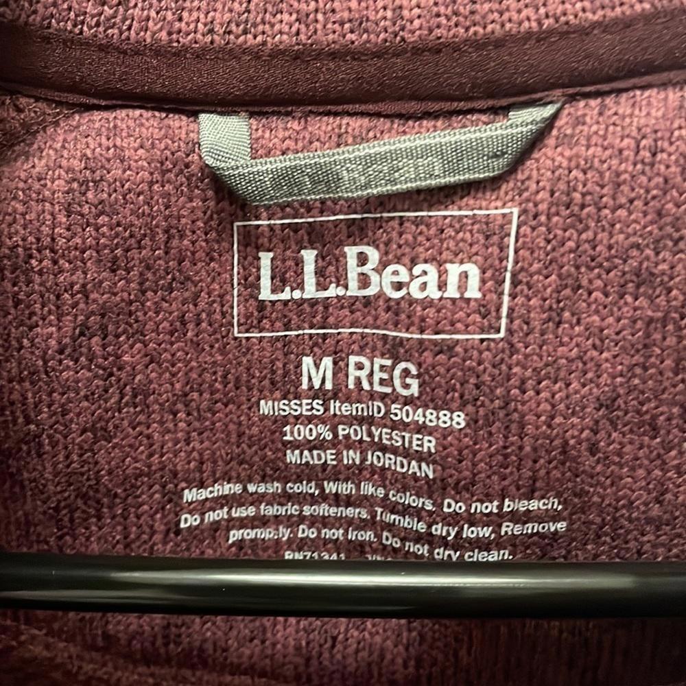 L.l.bean sweater fleece full-Zip jacket - red- medium - Picture 4 of 12